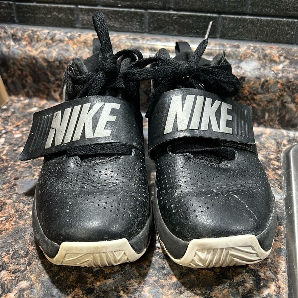 Nike  Shoes kids size 13C Team Hustle Black Silver Basketball Shoes